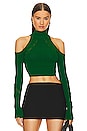 view 1 of 4 Jesseni Cold Shoulder Top in Forest Green