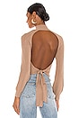 view 4 of 5 x REVOLVE Cropped Open Back Mock Neck in Taupe