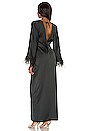 view 4 of 4 x REVOLVE Feather Trim Robe in Black
