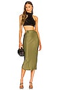 view 4 of 4 KYRA ミディ丈スカート in Olive Green
