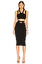 view 4 of 4 Emmaline Bandage Midi Skirt in Black