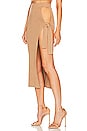 view 3 of 5 x REVOLVE Michelle Knotted Midi Skirt W Slit in Coffee