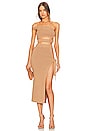 view 5 of 5 x REVOLVE Michelle Knotted Midi Skirt W Slit in Coffee