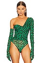 view 2 of 5 x REVOLVE Nobu Bodysuit in Green Black Leopard