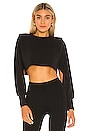 view 1 of 4 x REVOLVE Long Sleeve Cropped Ribbed Top in Black