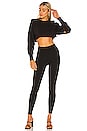 view 4 of 4 x REVOLVE Long Sleeve Cropped Ribbed Top in Black