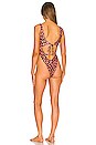 view 3 of 3 Sierra One Piece in Rusty Orange Cheetah