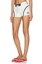 view 3 of 6 Short Shorts in White & Navy