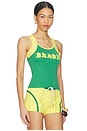 view 2 of 4 Brasil Tank Top in Green & Yellow
