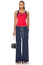 view 4 of 4 TOP SIN MANGAS FRANCE in Red & Navy