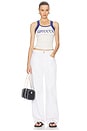 view 4 of 4 TOP SIN MANGAS GREECE in White & Blue