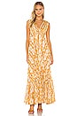 view 1 of 3 ROBE MAXI SAMARCANDE in Yellow Combo