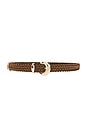 view 1 of 3 Lg Lucie Belt in Aged Cognac Suede