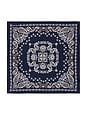 view 2 of 2 Medium Silk Bandana in Petit Flower Deep Indigo in Navy