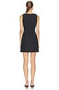 view 3 of 3 Boat Neck Linen Mini Dress in Jet Black