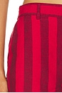 view 6 of 6 Zoe Elastic Back Short in Bayside Stripe Enamel Red