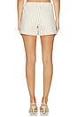 view 4 of 6 Mini Skort in Khaki Sand Stripe
