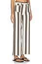 view 2 of 6 The Emmy Wide Leg Striped in Dark Brown Stripe