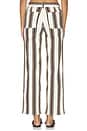 view 4 of 6 The Emmy Wide Leg Striped in Dark Brown Stripe