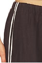 view 7 of 7 Linen Pull On Track Pants in Cocoa & White Stripe