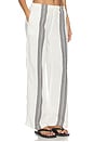view 2 of 6 Linen Pull On Pants in Bold Placement Stripe & Jet Black