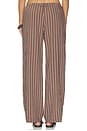 view 4 of 6 Elastic Waist Striped Pull- On Pant in Brown Peri Twin Stripe