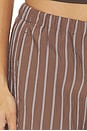 view 6 of 6 Elastic Waist Striped Pull- On Pant in Brown Peri Twin Stripe