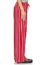 view 3 of 6 E- Waist Striped Pull- On Pant in Red & White Stripe