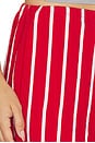 view 6 of 6 E- Waist Striped Pull- On Pant in Red & White Stripe