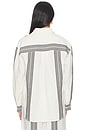 view 3 of 4 Easy Linen Shirt in Bold Placement Stripe & Jet Black