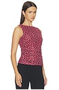 view 2 of 5 Esme Mesh Tank Top in Red Polka Dot