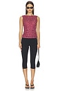 view 4 of 5 Esme Mesh Tank Top in Red Polka Dot