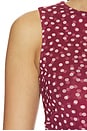 view 5 of 5 Esme Mesh Tank Top in Red Polka Dot