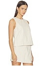 view 2 of 5 TOP SIN MANGAS in Khaki Sand Stripe