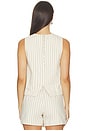 view 3 of 5 TOP SIN MANGAS in Khaki Sand Stripe