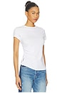 view 2 of 5 Asymmetrical Snitched Tee Shirt in White