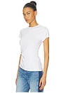 view 3 of 5 Asymmetrical Snitched Tee Shirt in White