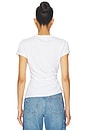 view 4 of 5 Asymmetrical Snitched Tee Shirt in White