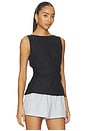 view 2 of 4 Linen Addison Top in Jet Black