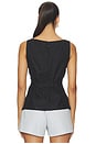 view 3 of 4 Linen Addison Top in Jet Black