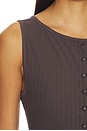 view 5 of 5 Textured Vest Top in Chocolate Plum