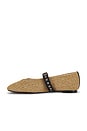view 5 of 5 Raffia Remy Mary Jane Flat in Natural Multi