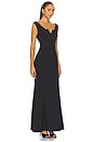 view 2 of 3 VESTIDO LONGO SEM MANGAS AVERY in Black