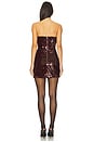 view 3 of 4 Butterfly Sequins Mini Dress in Burgundy
