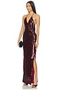 view 1 of 5 Meladonna Sequins Maxi Dress in Burgundy
