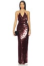 view 2 of 5 Meladonna Sequins Maxi Dress in Burgundy