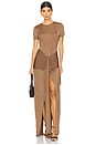 view 1 of 3 Viola T-shirt Midi Dress in Brown