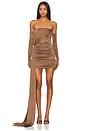 view 1 of 4 Delores Mini Dress in Brown