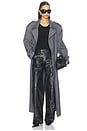 view 1 of 4 Brooklyn Long Trench Coat in Dark Grey