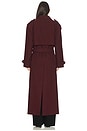 view 4 of 4 Brooklyn Long Trench Coat in Burgundy